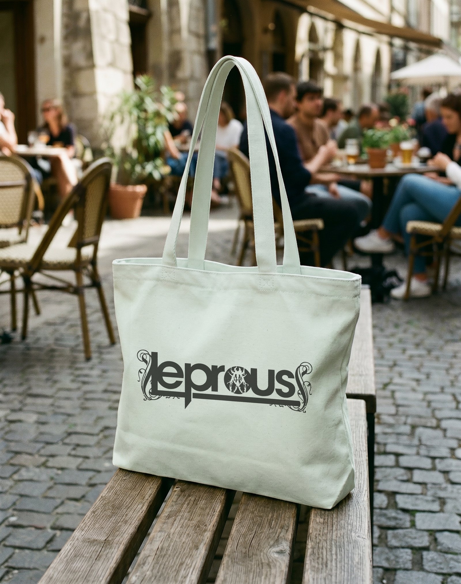 Leprous Fermuarlı Astarlı Körüklü Kanvas Çanta 35 x 40 cm