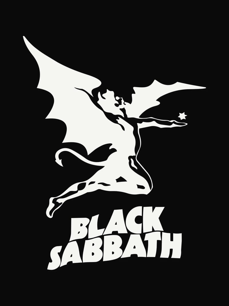 Black Sabbath Kanatlı Şeytan baskısının kendisi, ürün üzerinde değil