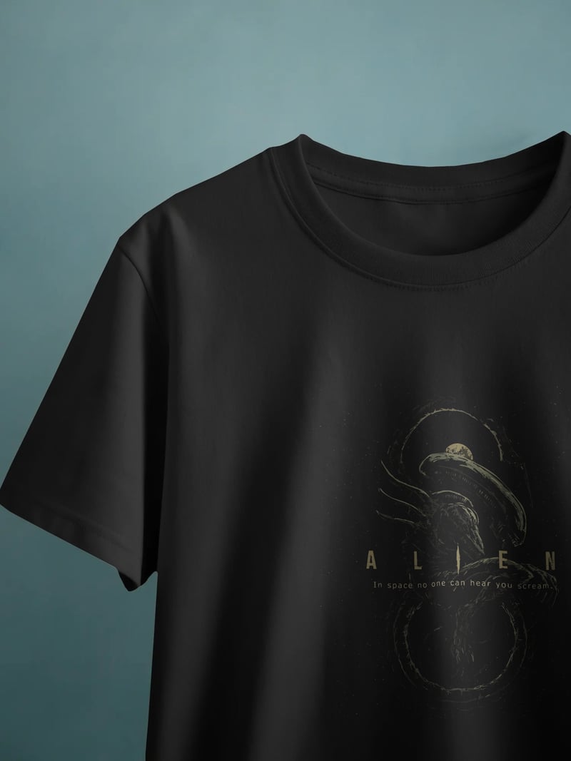 Alien Siyah Unisex Tişört