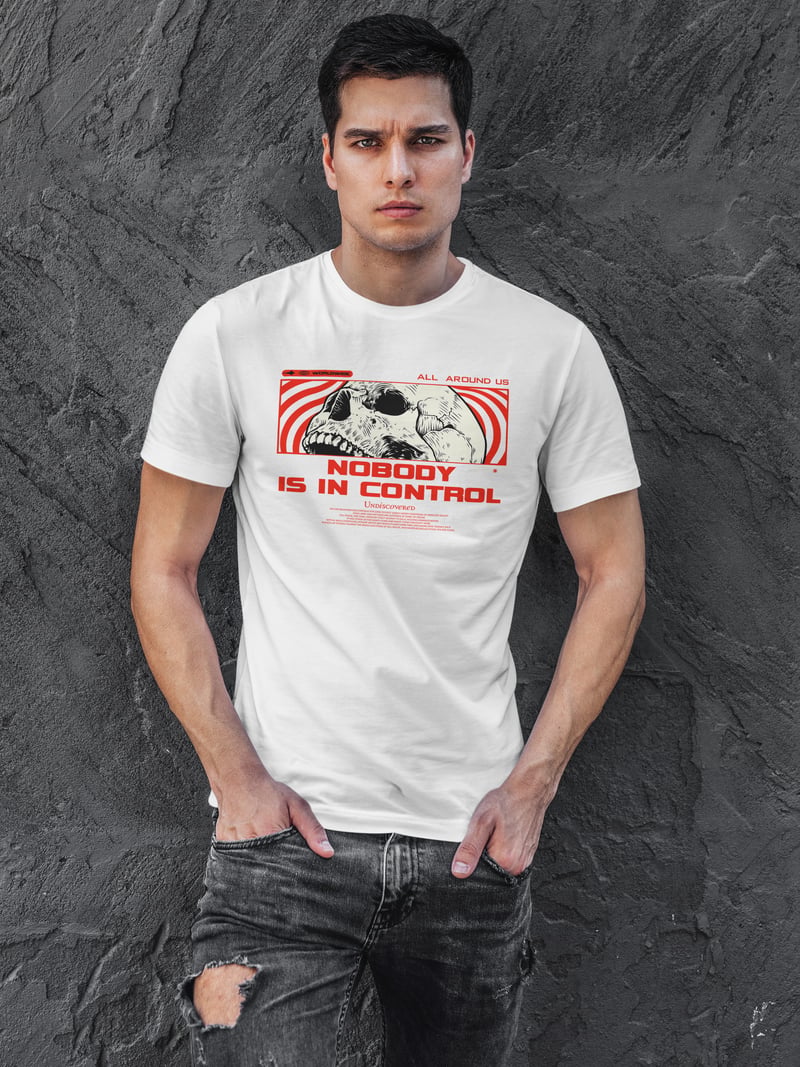 Nobody Dijital Baskı Beyaz Unisex Tişört