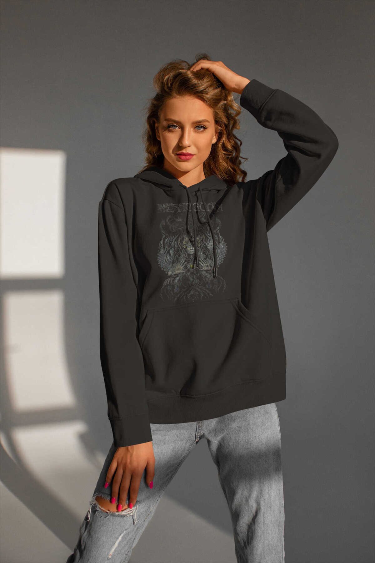 Meshuggah Dijital Baskı Kapüşonlu Unisex Sweatshirt