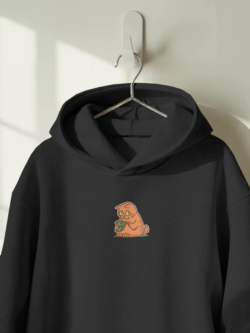 Miserly Cat Kapüşonlu Sweatshirt