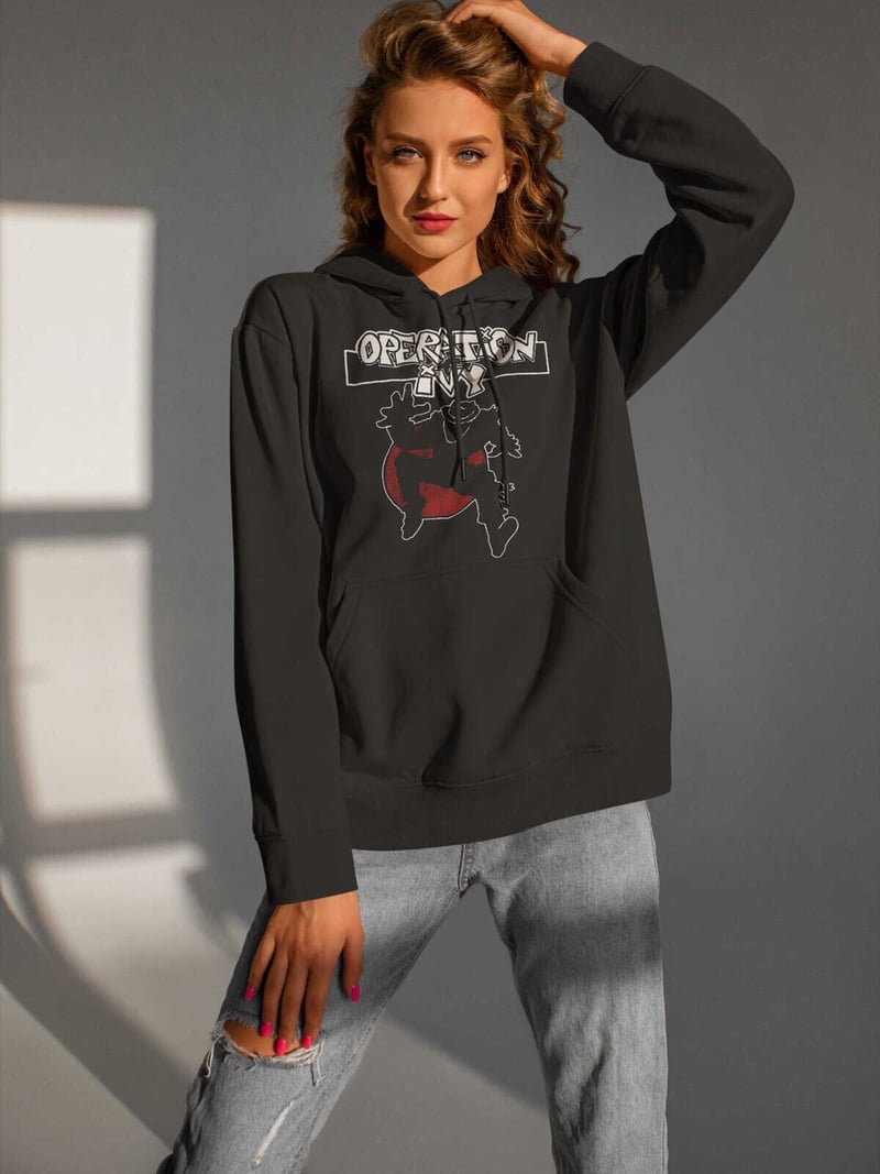 Operation ivy Dijital Baskı Kapüşonlu Unisex Sweatshirt
