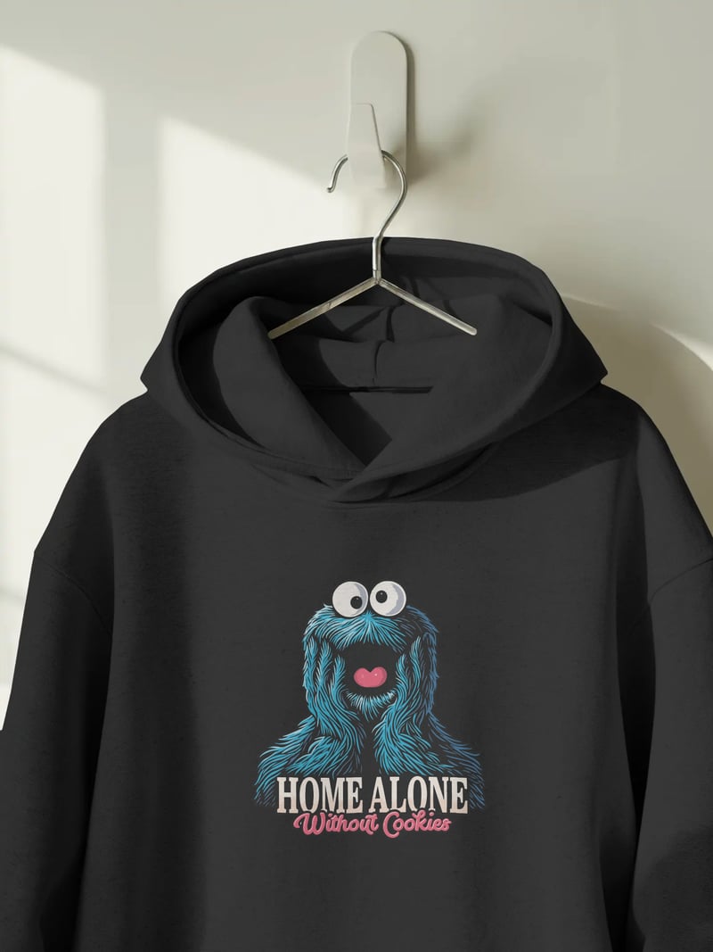 Home Alone Cookie Monster Kapüşonlu Sweatshirt