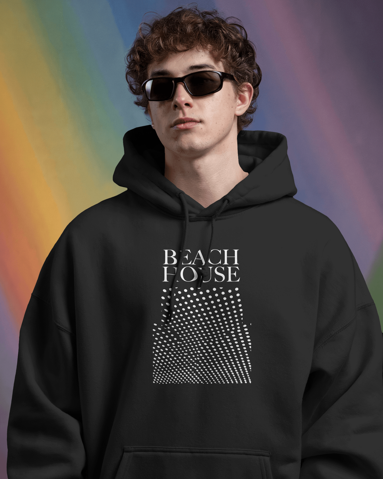 Beach House Siyah Kapüşonlu Sweatshirt