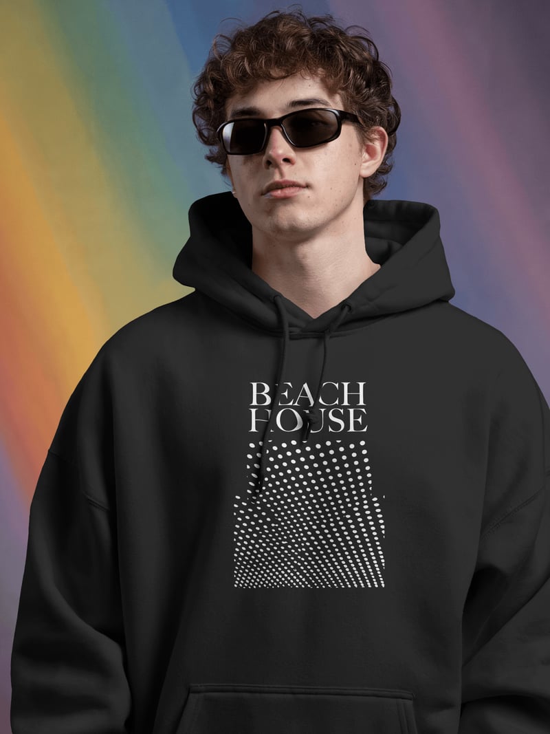 Beach House Siyah Kapüşonlu Sweatshirt