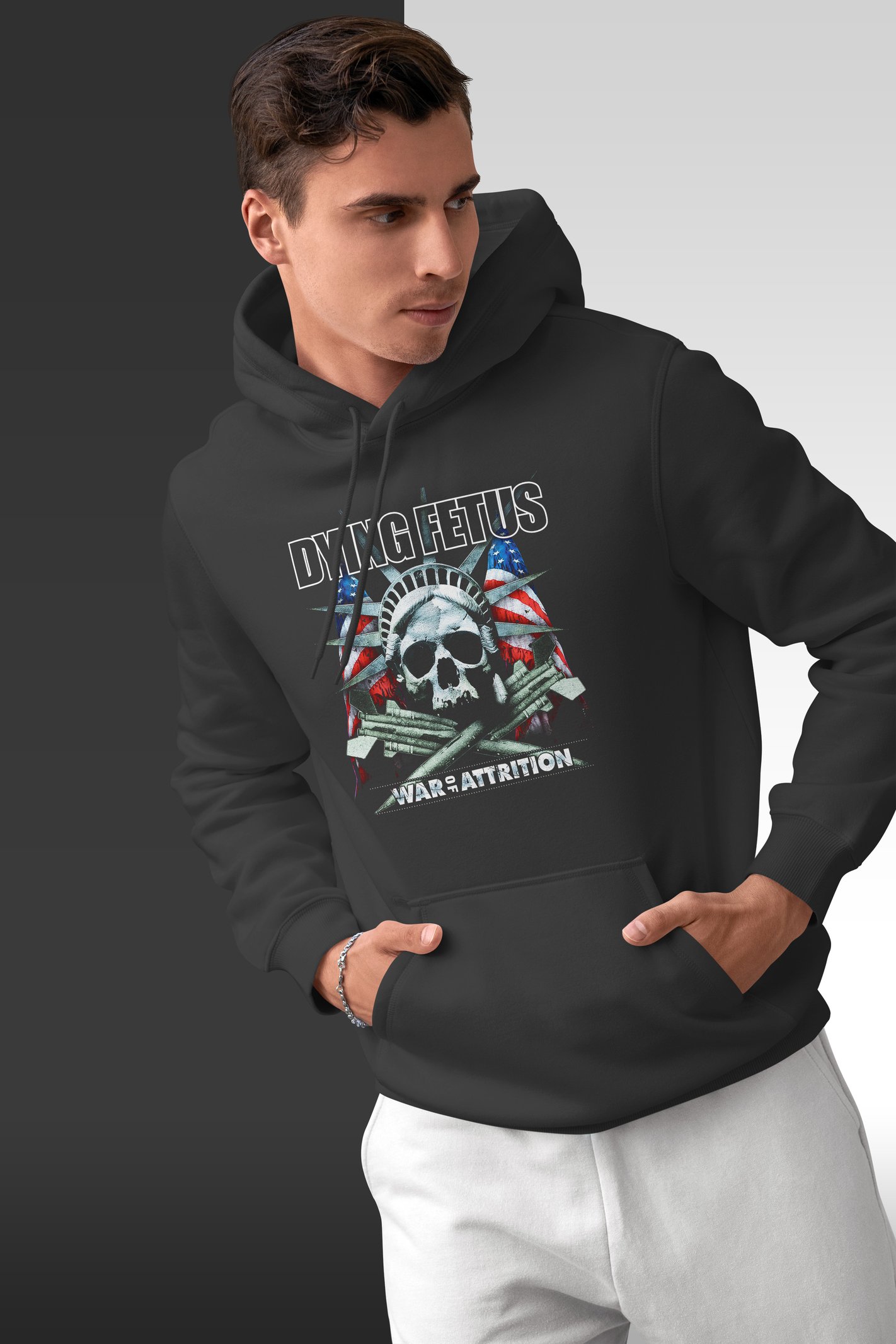Dying Fetus Kafatası Kapüşonlu Sweatshirt