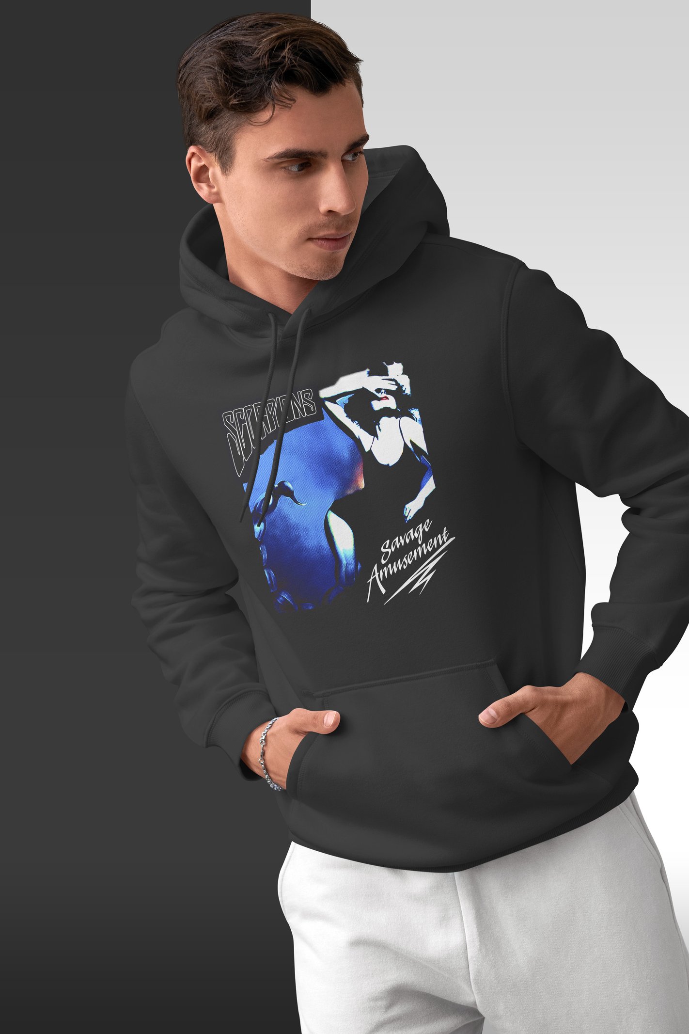 Scorpions Yılan Kapüşonlu Sweatshirt