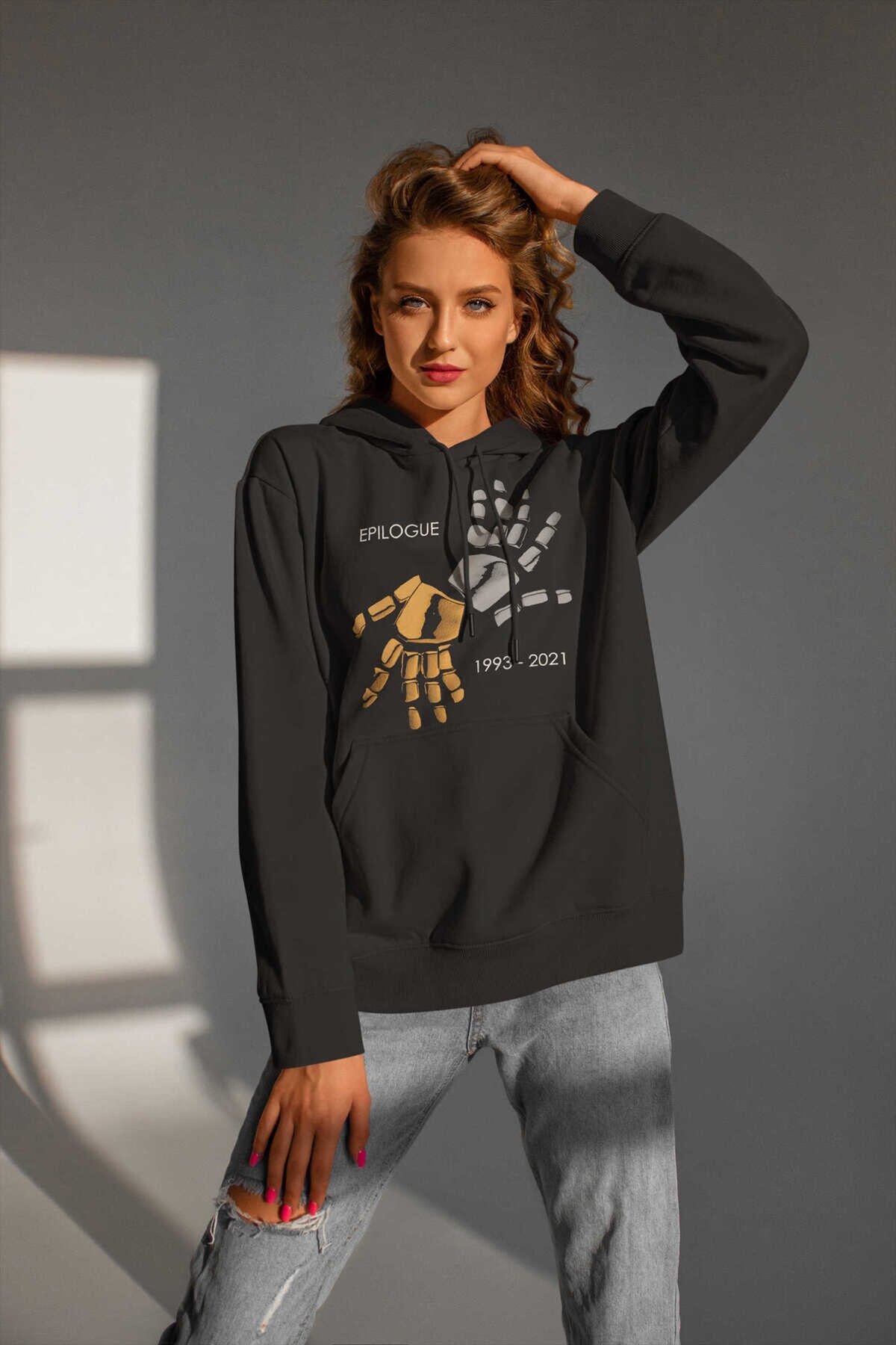 Daft Punk Robot Kapüşonlu Sweatshirt