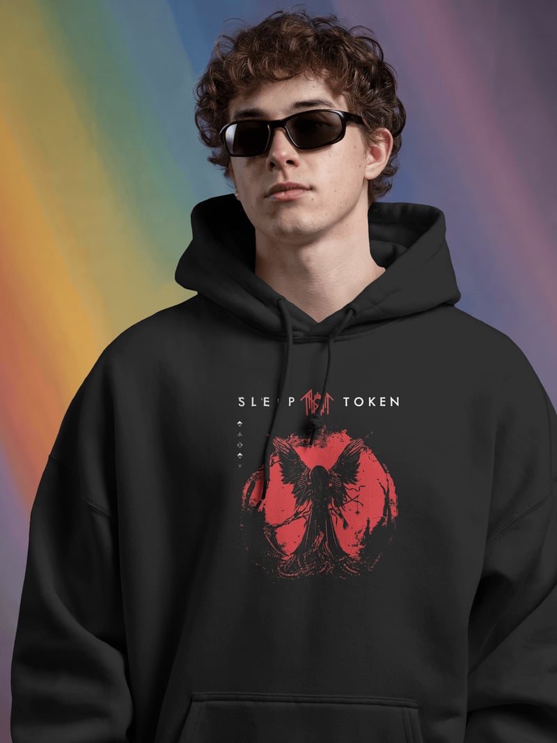 Sleep Token Siyah Kapüşonlu Sweatshirt