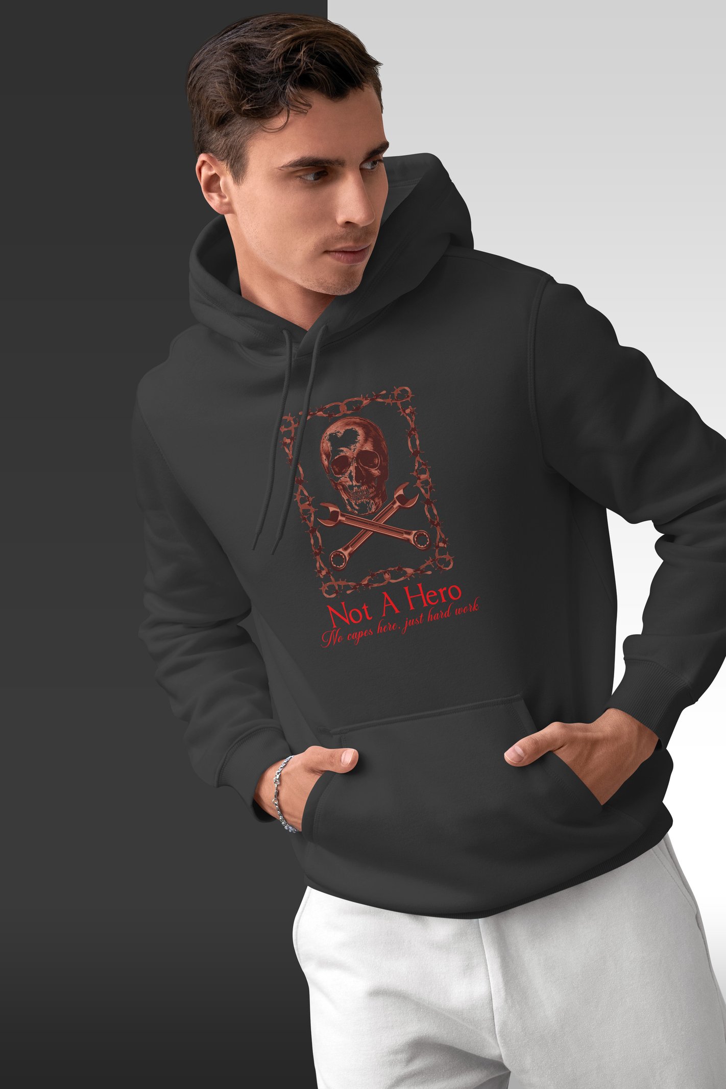 Not a Hero Kapüşonlu Unisex Sweatshirt