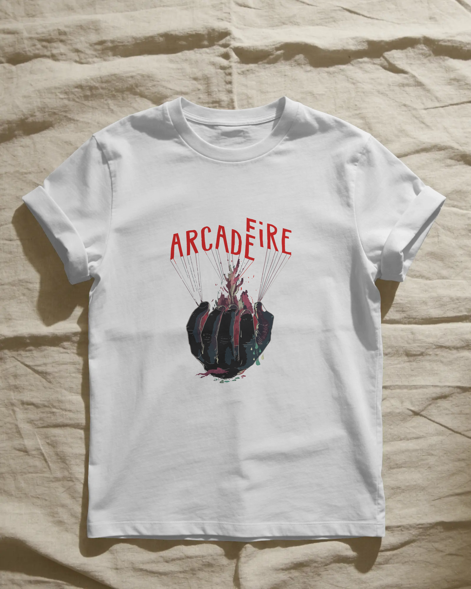 Arcade Fire Beyaz Tişört