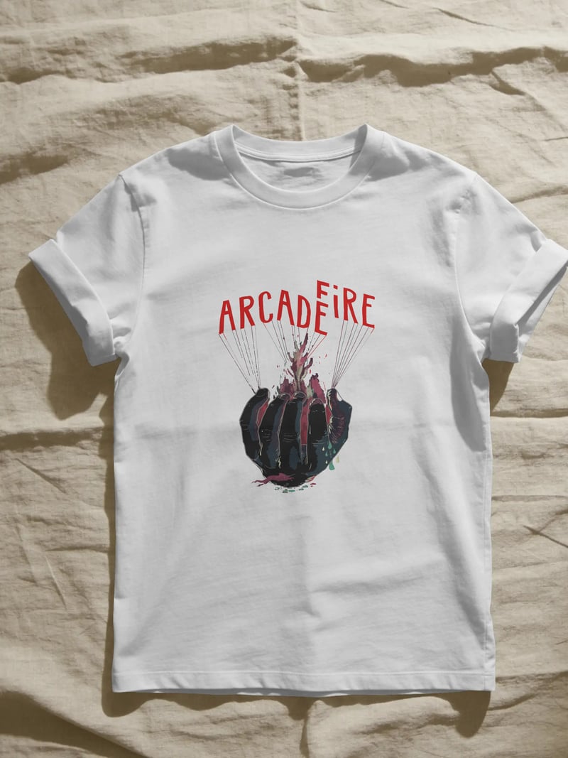 Arcade Fire Beyaz Tişört