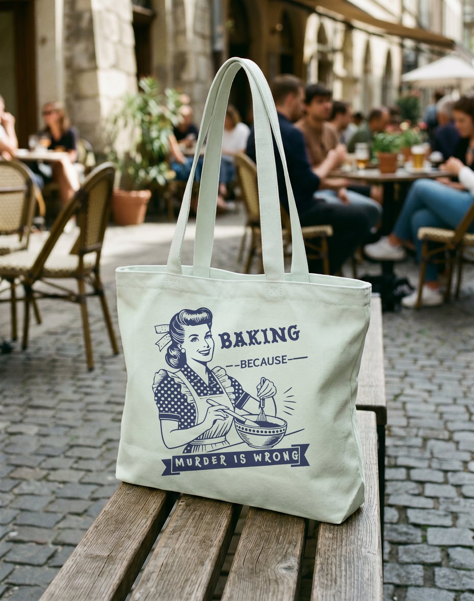 Baking Kanvas Astarlı Fermuarlı Omuz Çantası