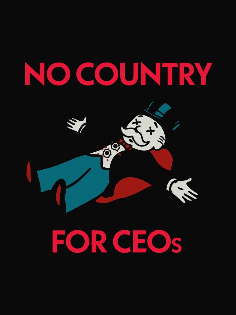 No Country for CEOs baskısının kendisi, ürün üzerinde değil