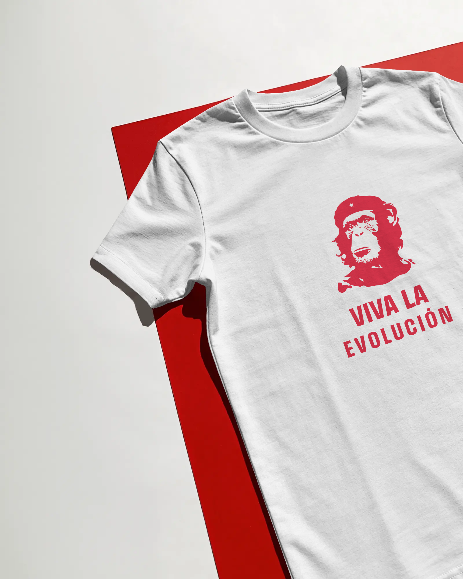 Viva La Evolution Unisex Beyaz Tişört