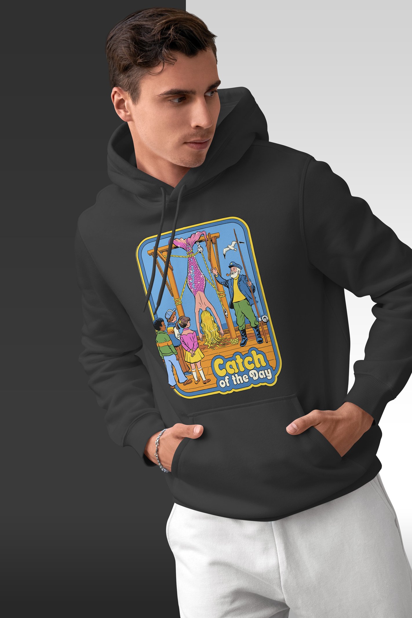 Cat Fish Kapüşonlu Unisex Sweatshirt