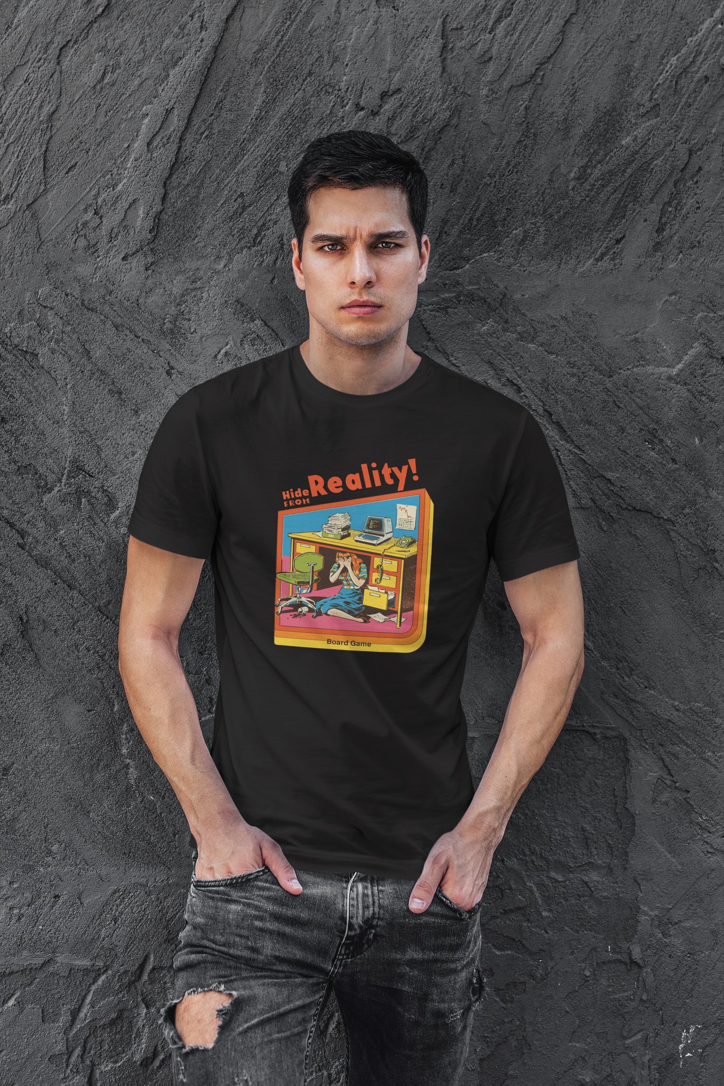 Reality Unisex Siyah Tişört