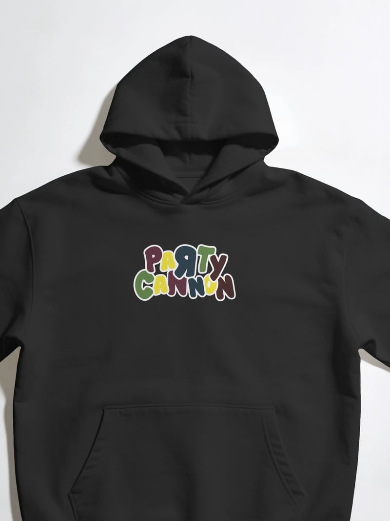 Party Cannon Siyah Kapüşonlu Sweatshirt