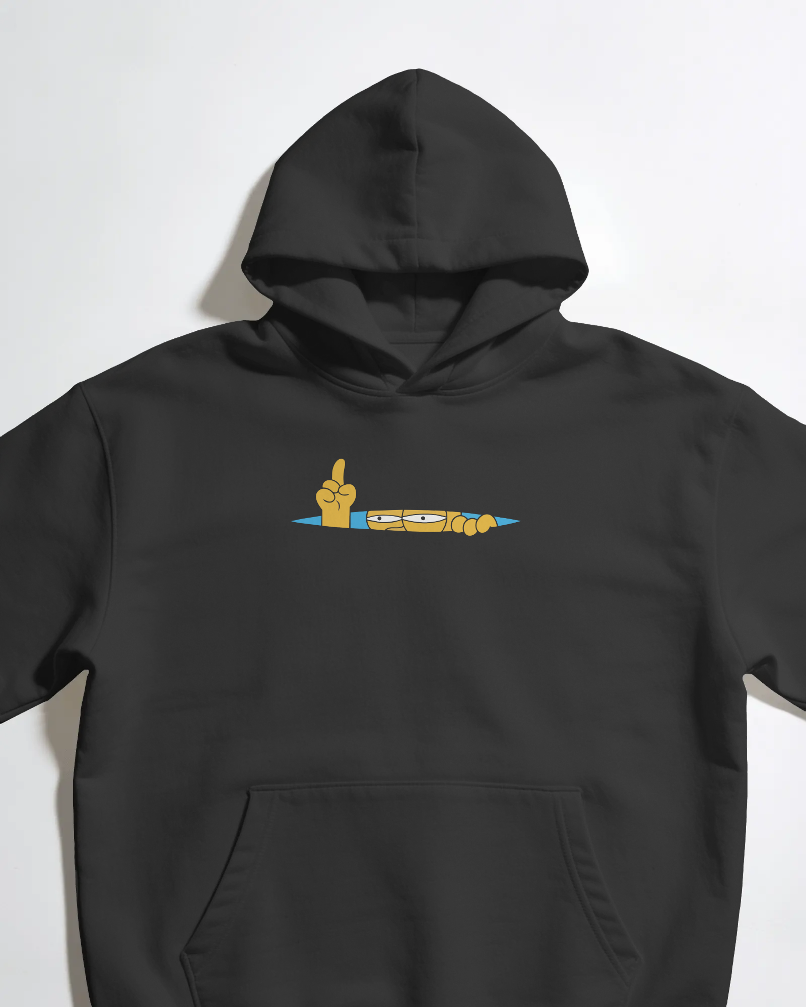 Homer Simpson Orta Parmak Kapüşonlu Sweatshirt