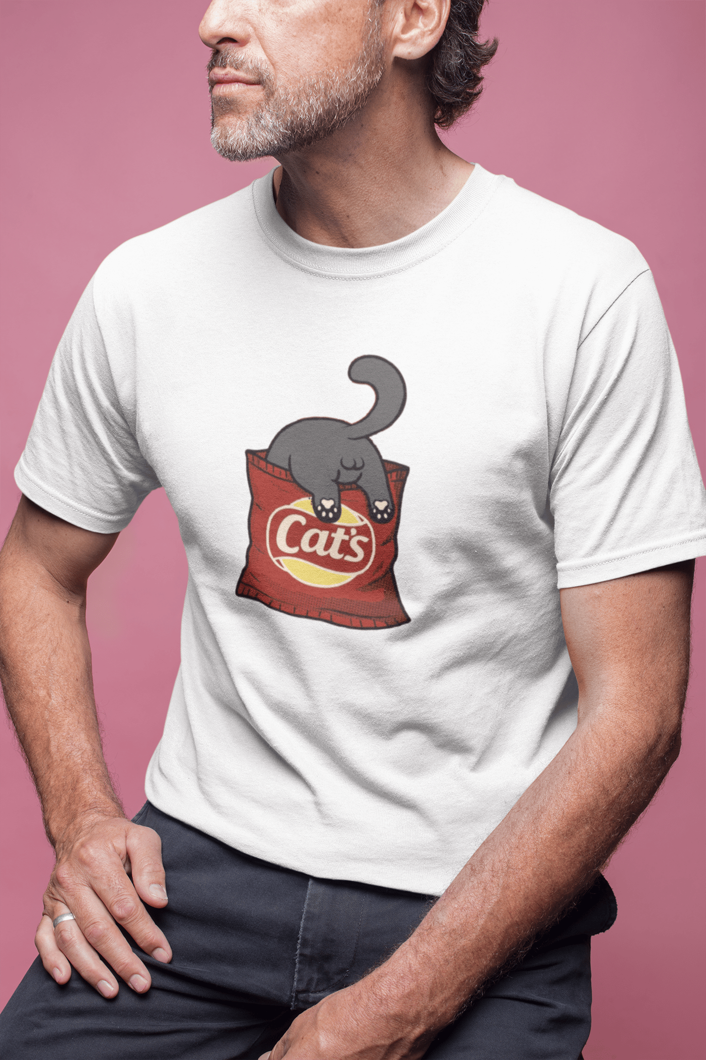 Cat's Beyaz Tişört