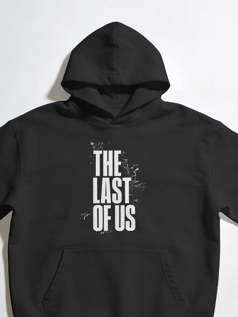 The Last of Us Siyah Kapüşonlu Sweatshirt