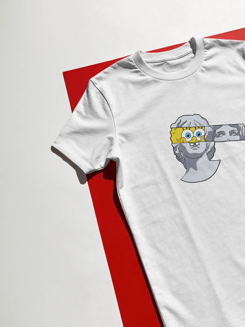 Spongebob Squarepants Unisex Beyaz Tişört