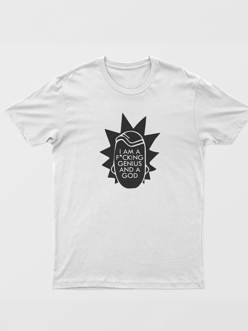Rick and Morty Unisex Beyaz Tişört