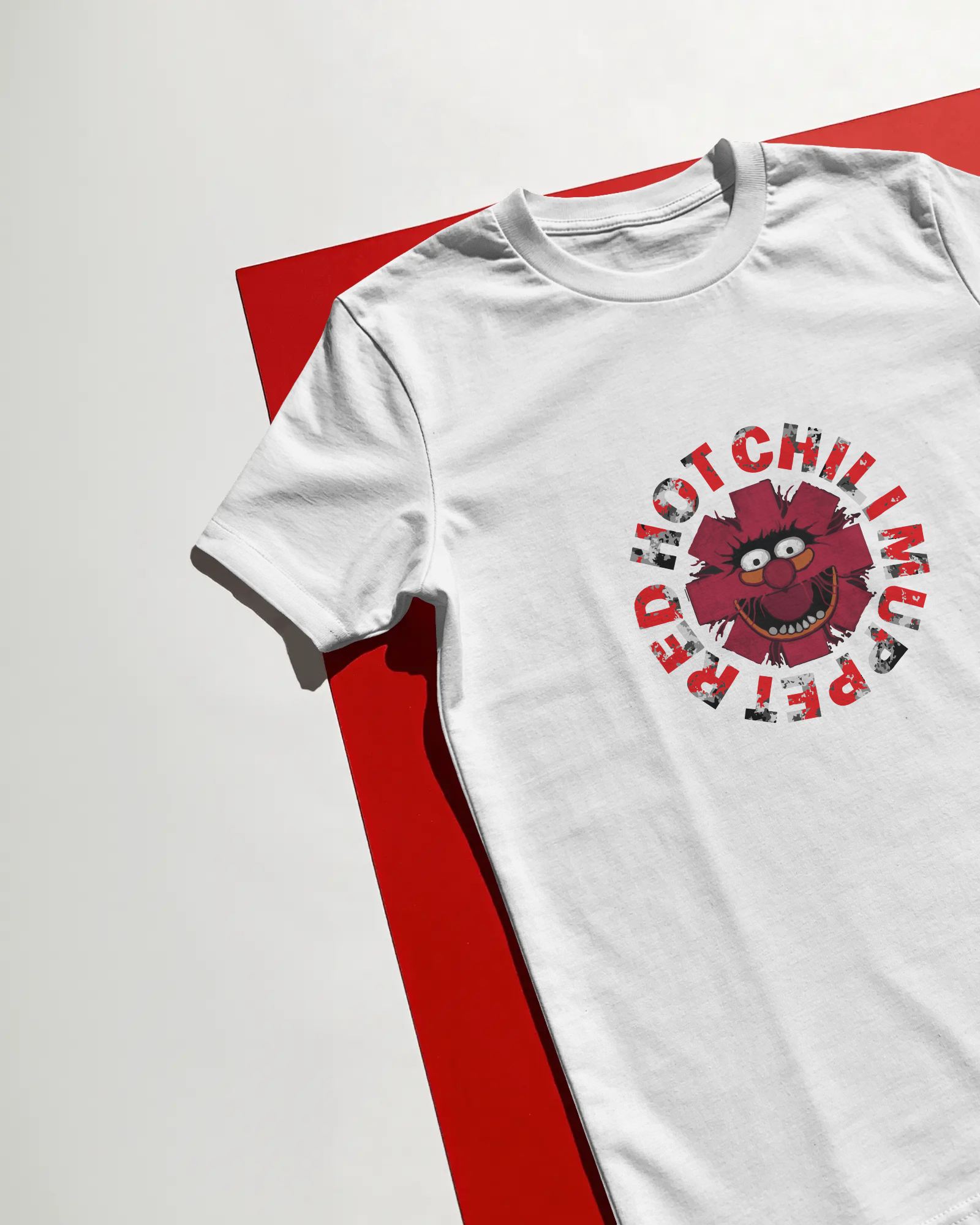 Red Hot Chili Muppets Unisex Beyaz Tişört