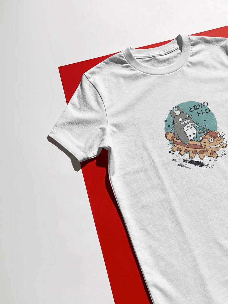 Totoro Unisex Beyaz Tişört