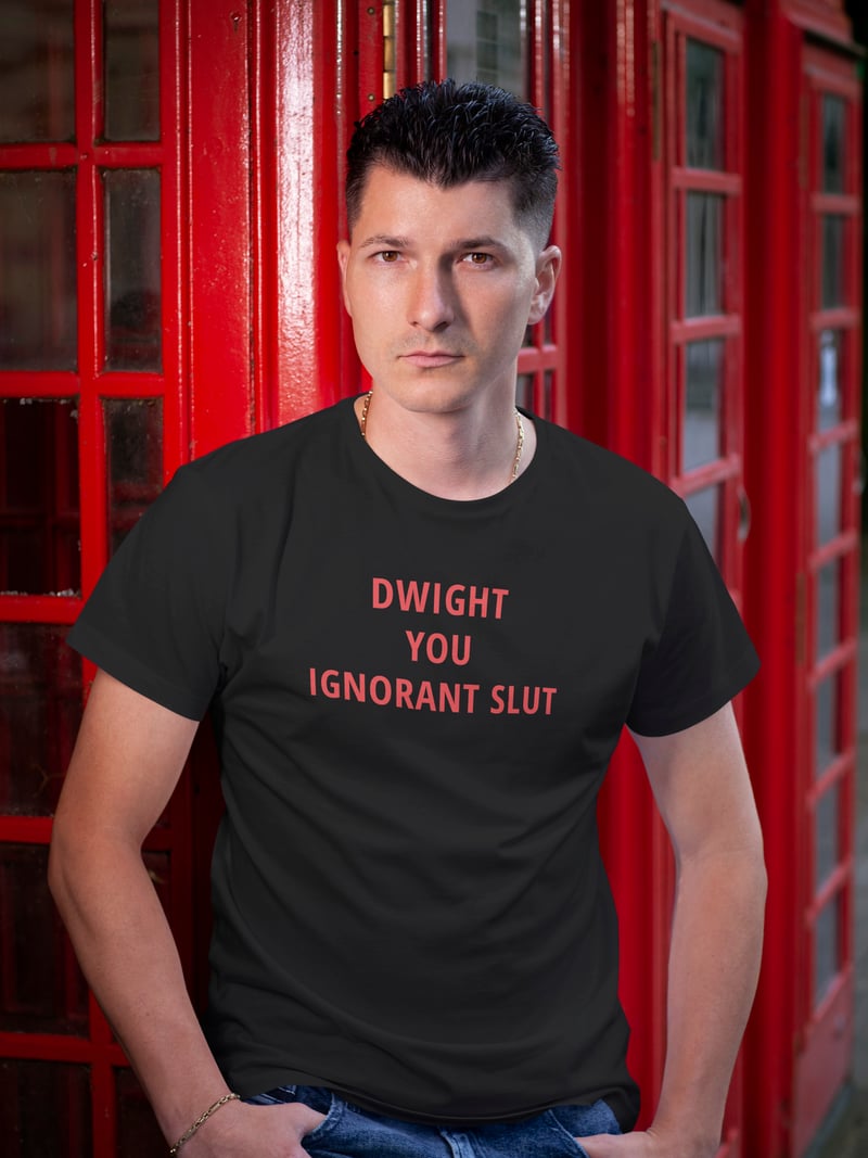 The Office Michael Scott Sözü Dijital Baskılı Siyah Tişört