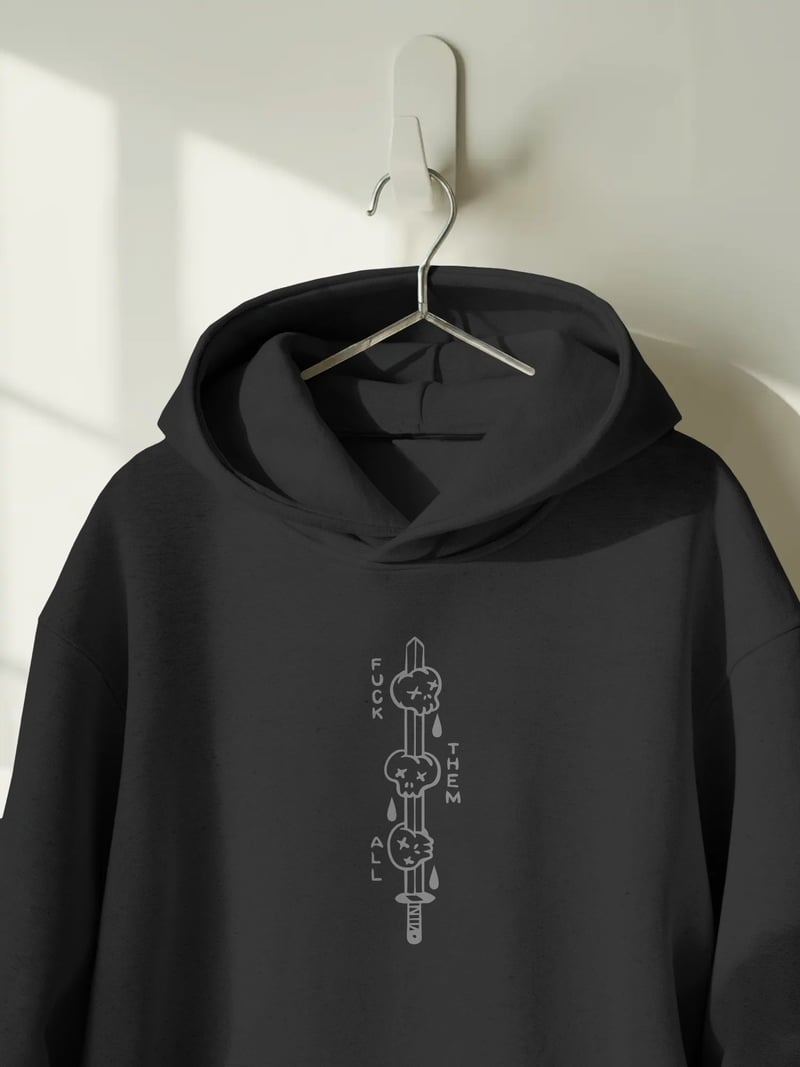 F*ck Them All Kapüşonlu Sweatshirt