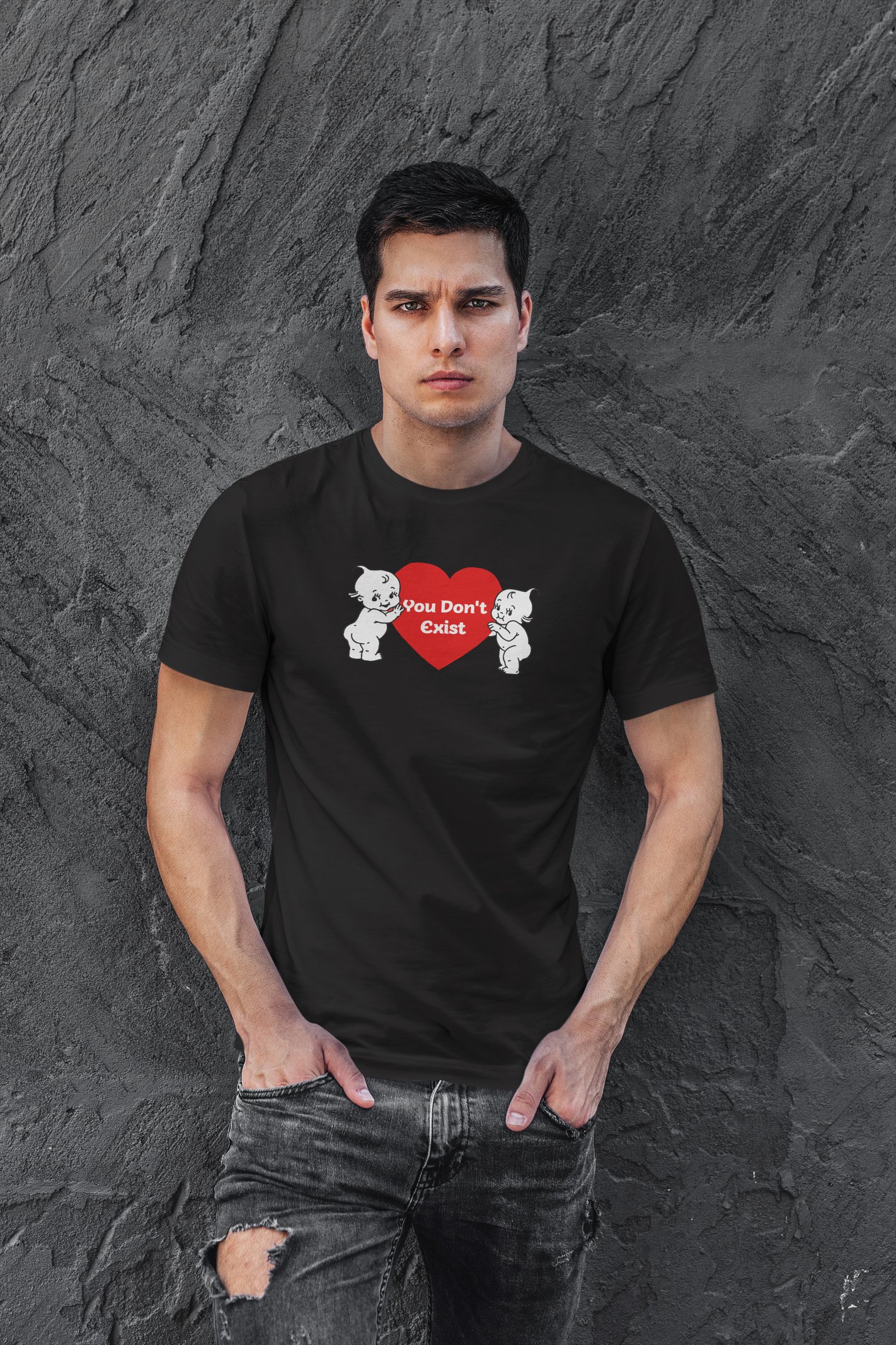 You Don't Exist Unisex Siyah Tişört
