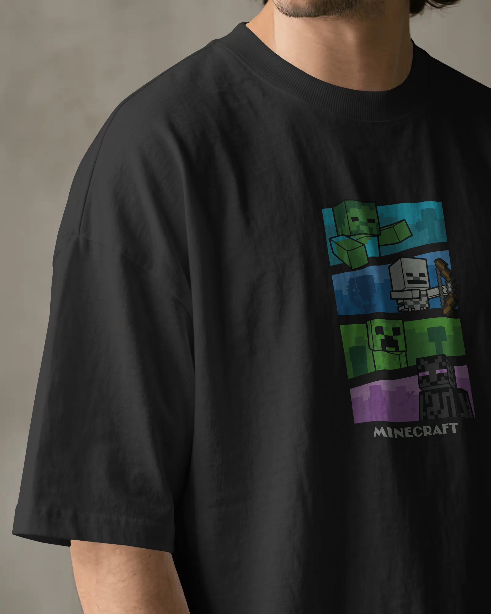 Minecraft Siyah Tişört