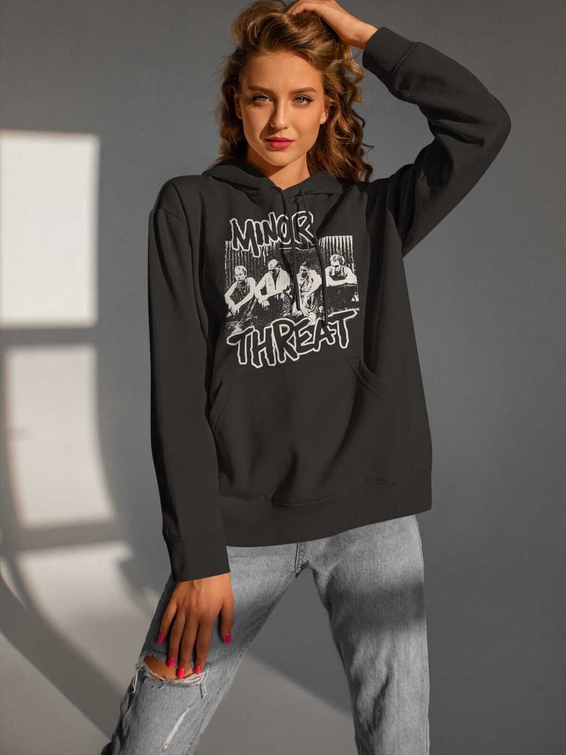 Minor Threat Dijital Baskı Kapüşonlu Unisex Sweatshirt
