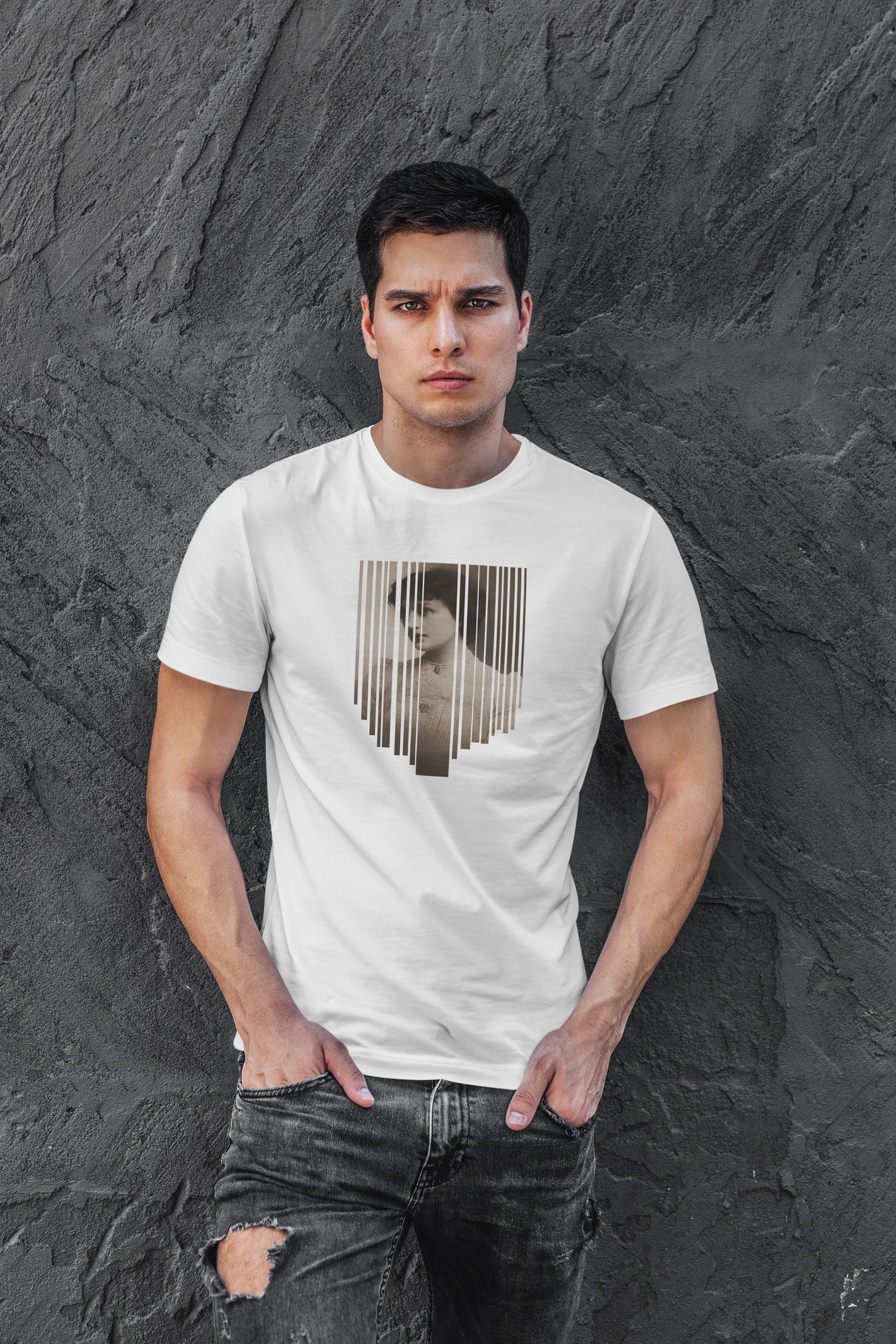 Nostalgia Dijital Baskı Beyaz Unisex Tişört