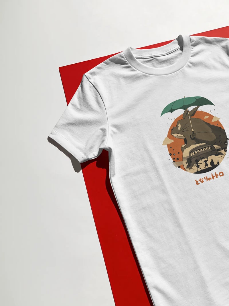 Totoro Unisex Beyaz Tişört