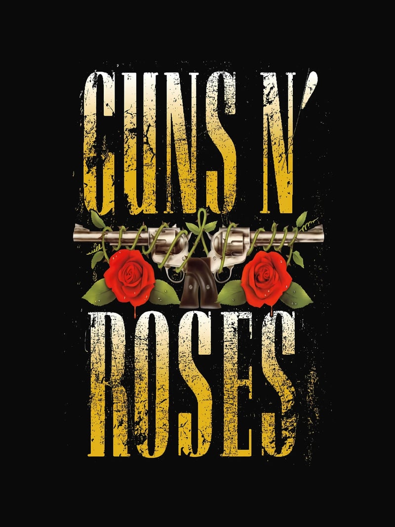 Guns N' Roses Logo baskısının kendisi, ürün üzerinde değil