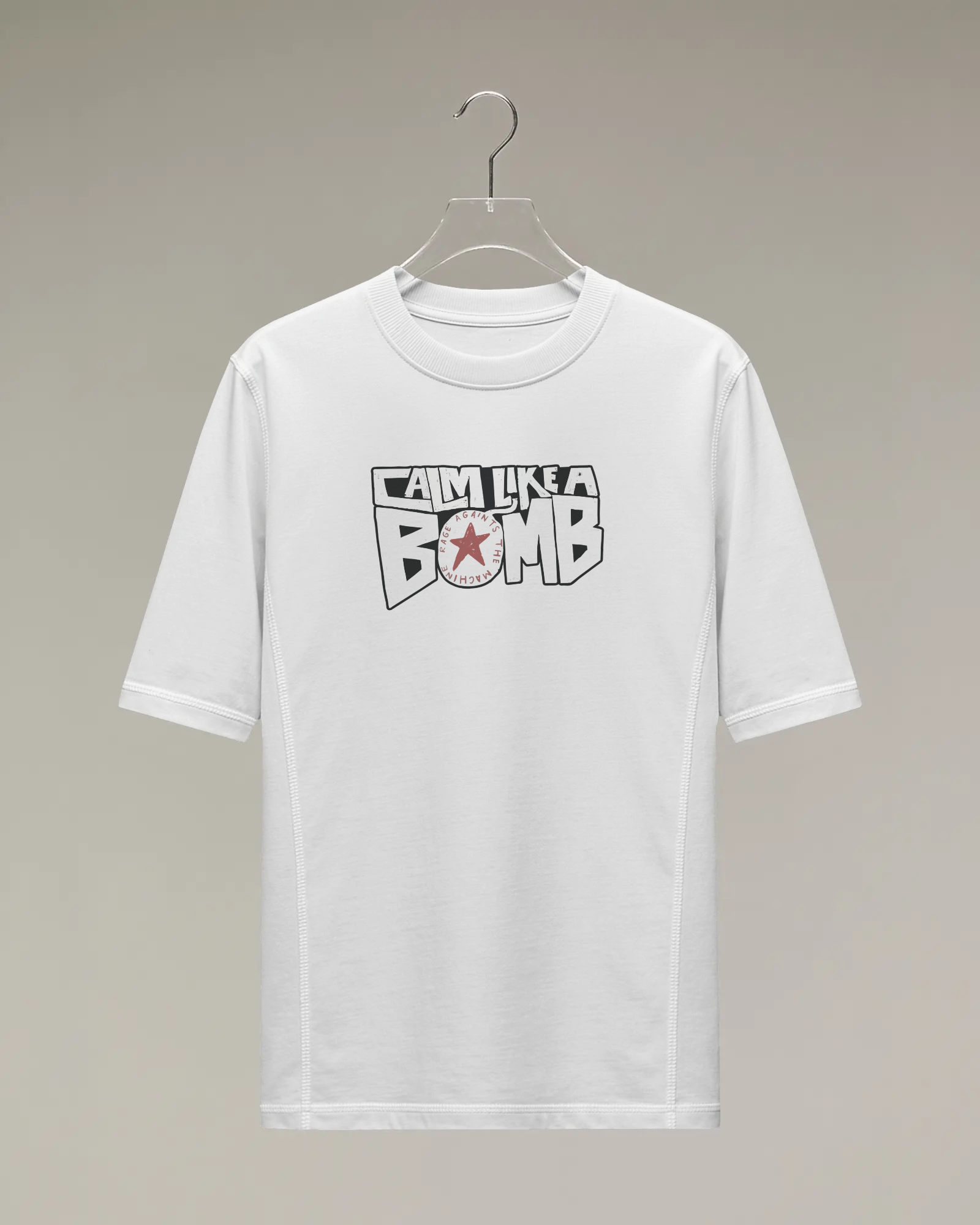 Calm Like a Bomb Beyaz Tişört
