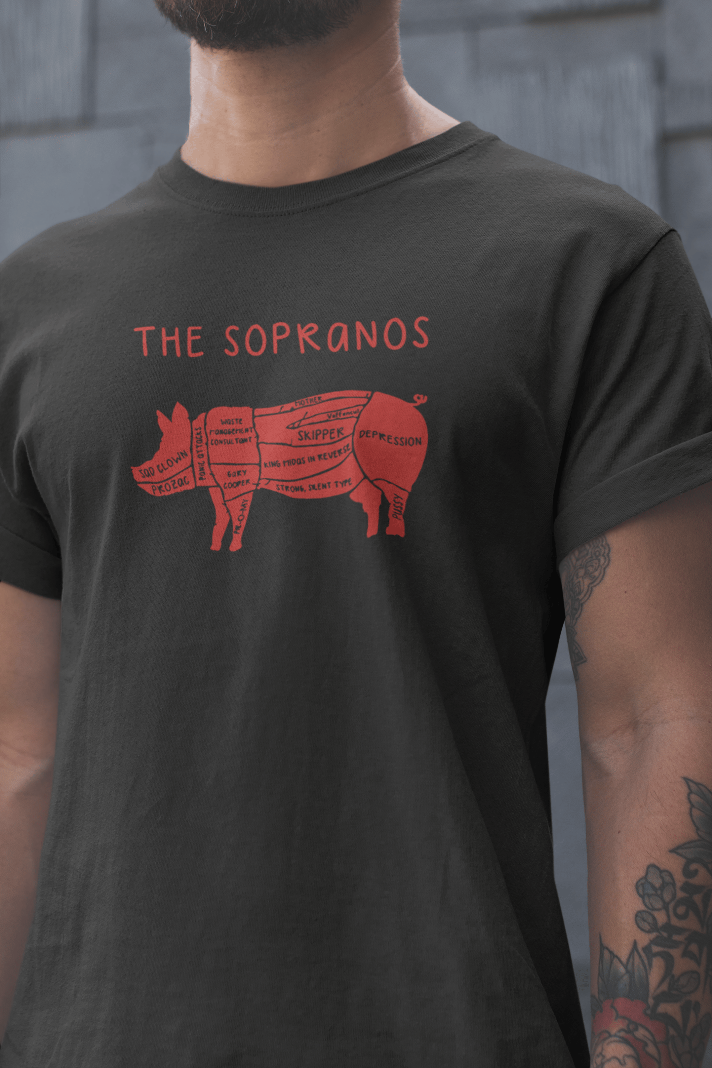 The Sopranos Domuz Siyah Tişört