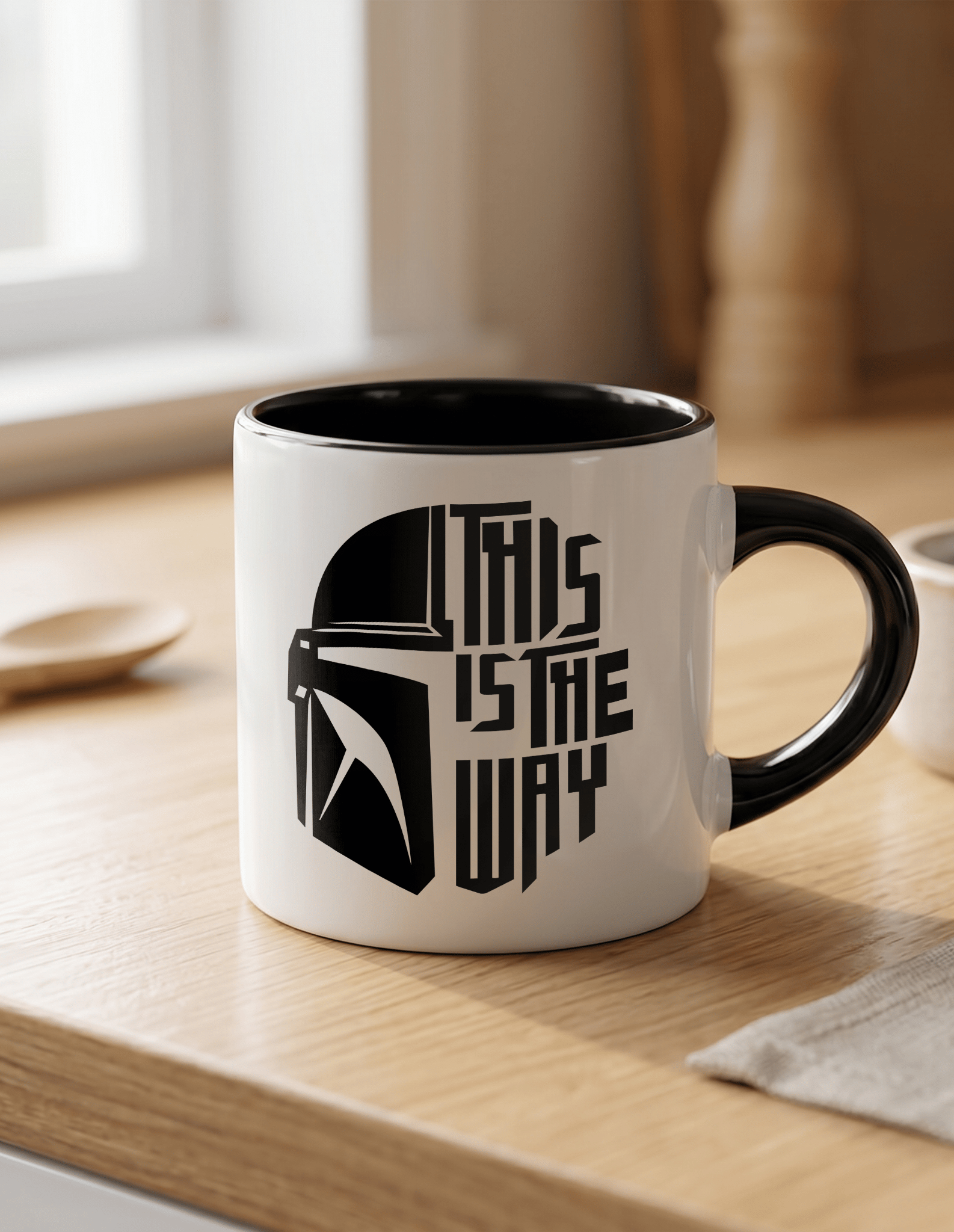 Star Wars 180 ml Beyaz Siyah Kahve Kupası
