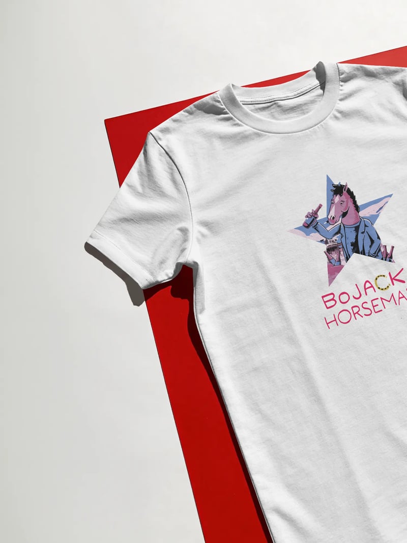 Bojack Horseman Unisex Beyaz Tişört