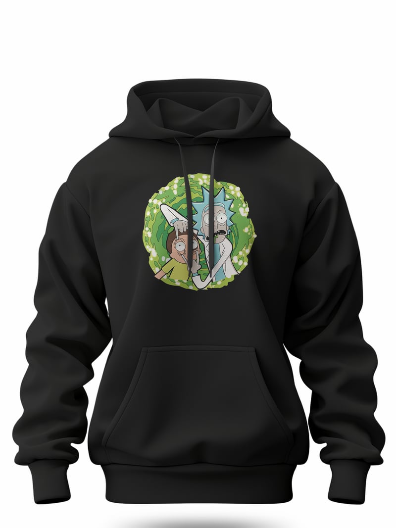 Rick and Morty Unisex Kapüşonlu Sweatshirt