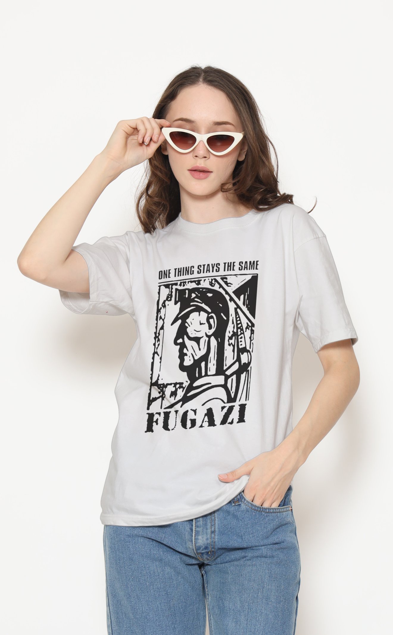 Fugazi Unisex Beyaz Tişört