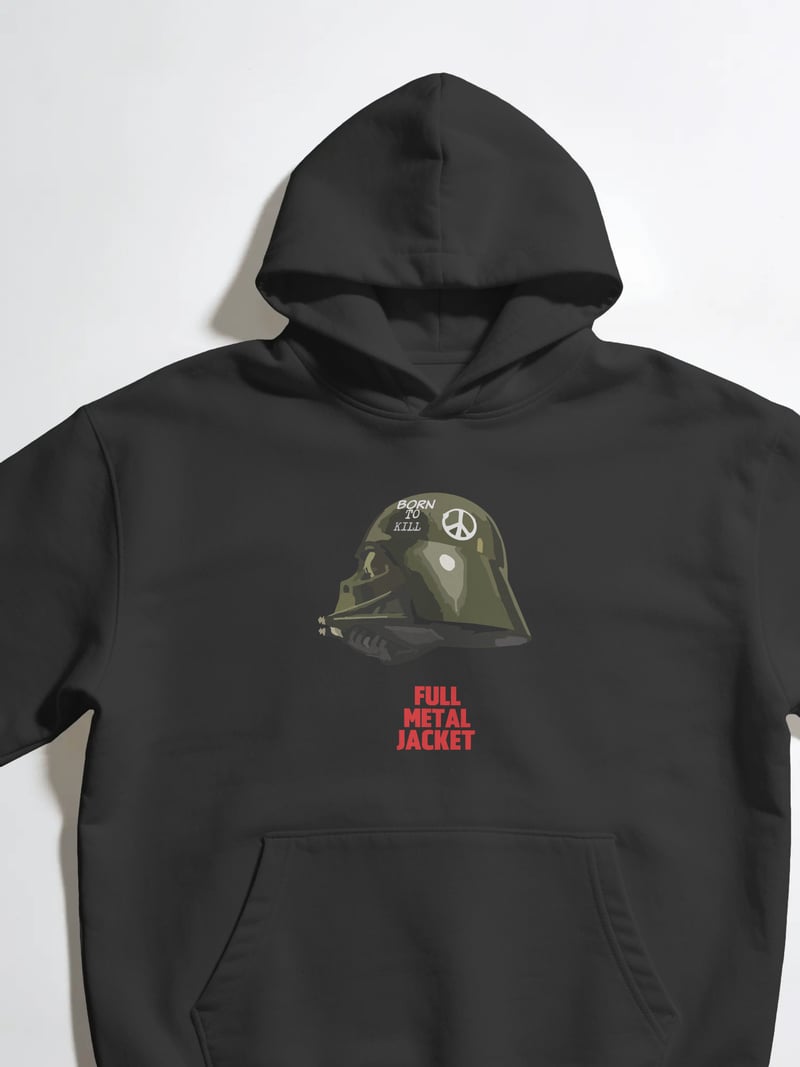Full Metal Jacked Star Wars Unisex Siyah Kapüşonlu Sweatshirt
