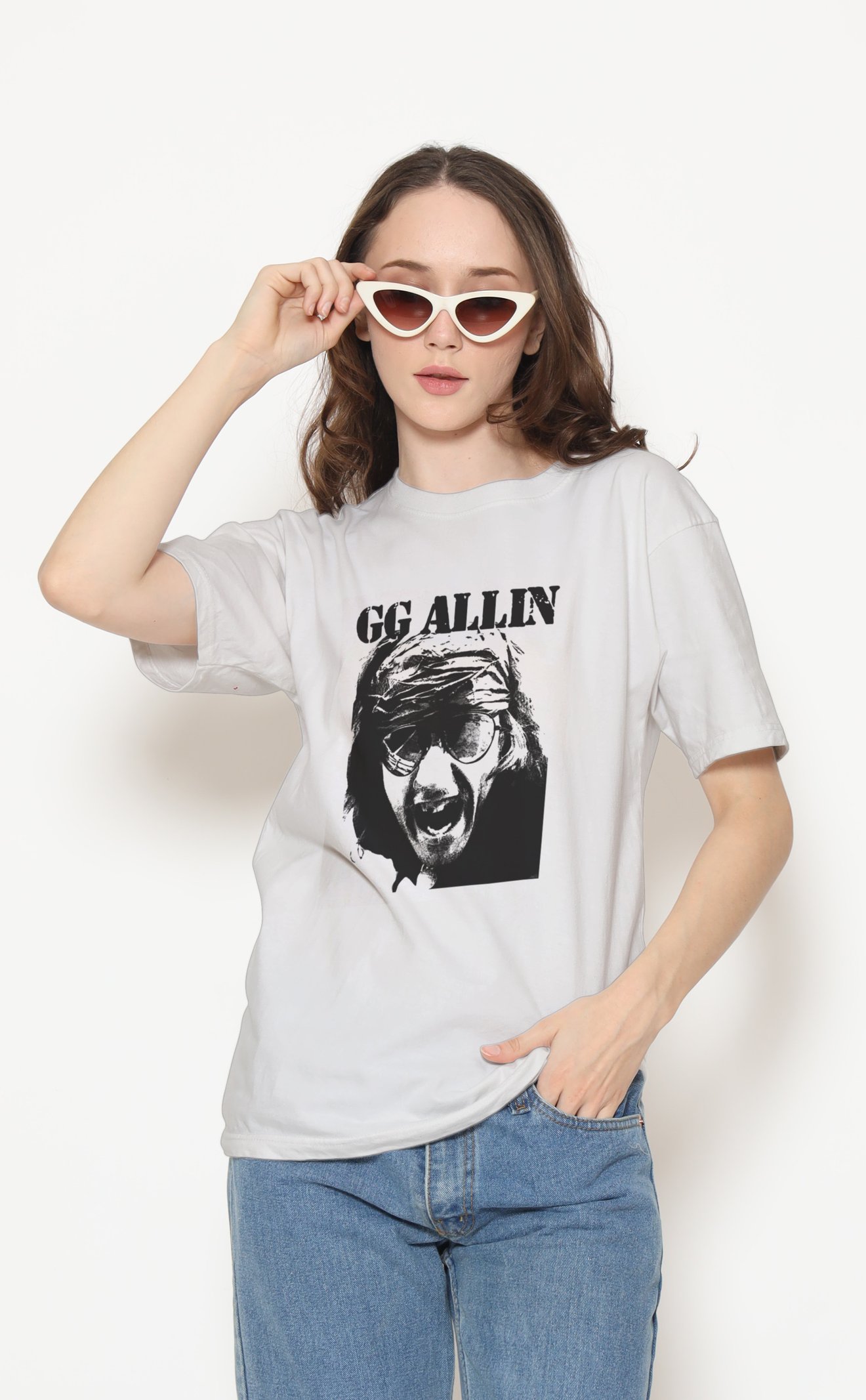 GG Allin Unisex Beyaz Tişört