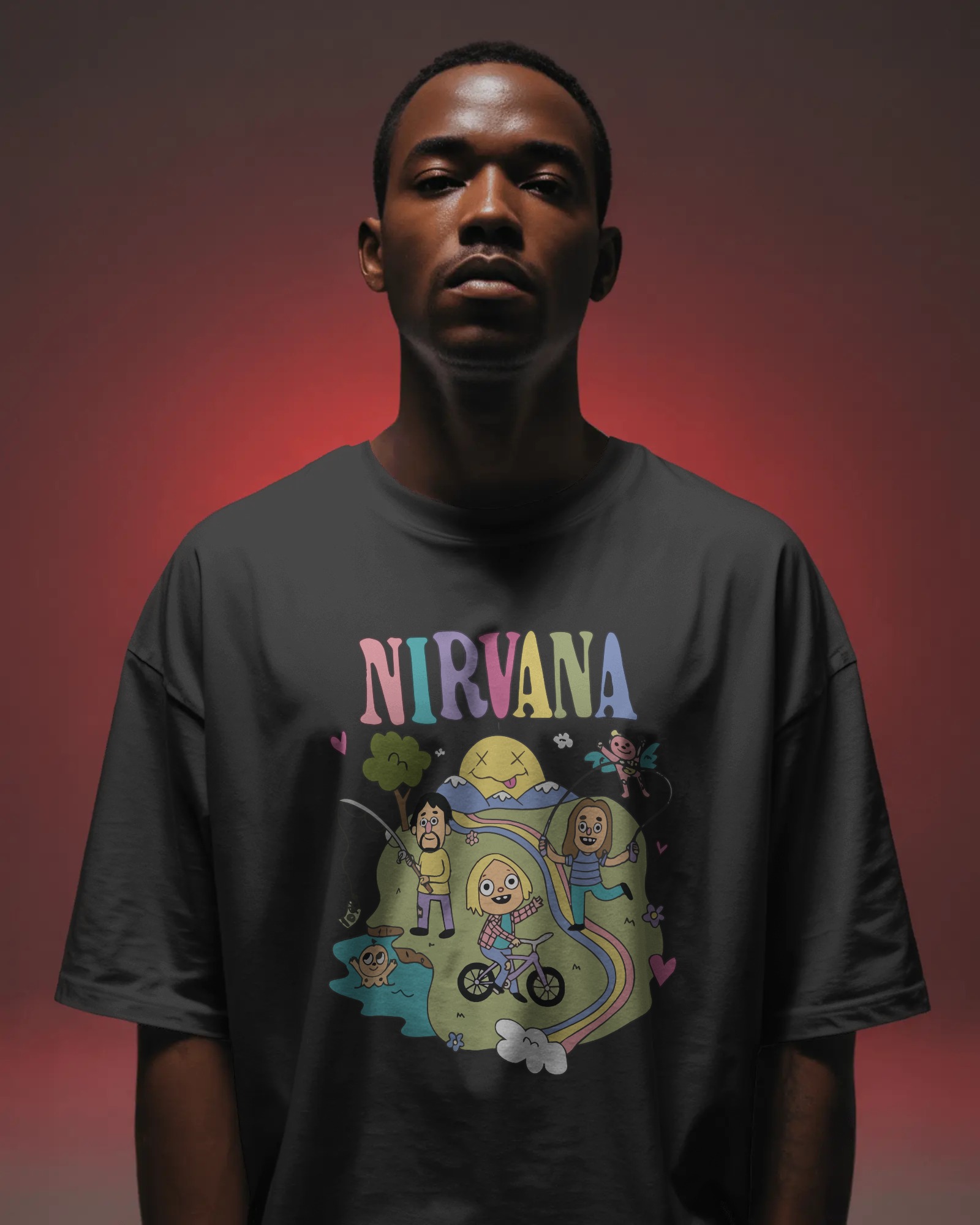 Nirvana Unisex Siyah Tişört
