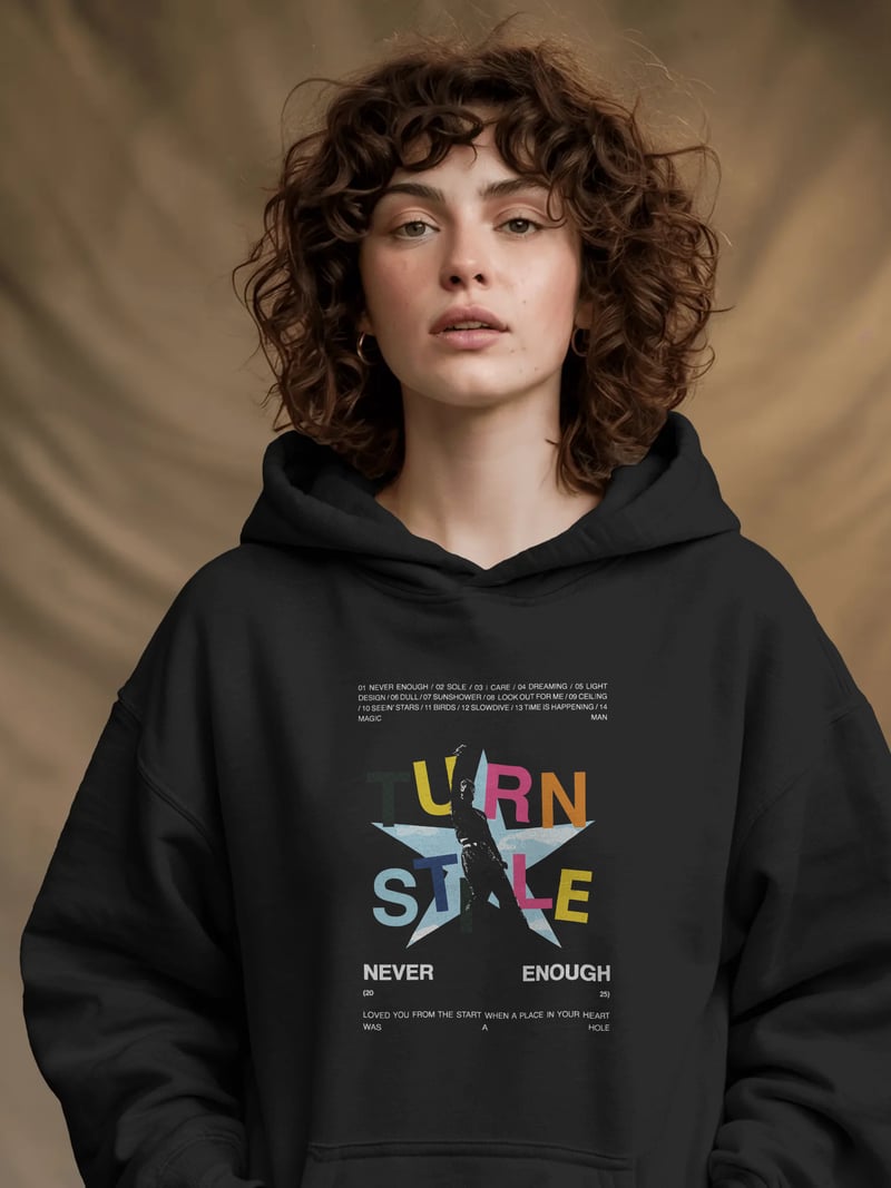 Turnstile Siyah Kapüşonlu Sweatshirt