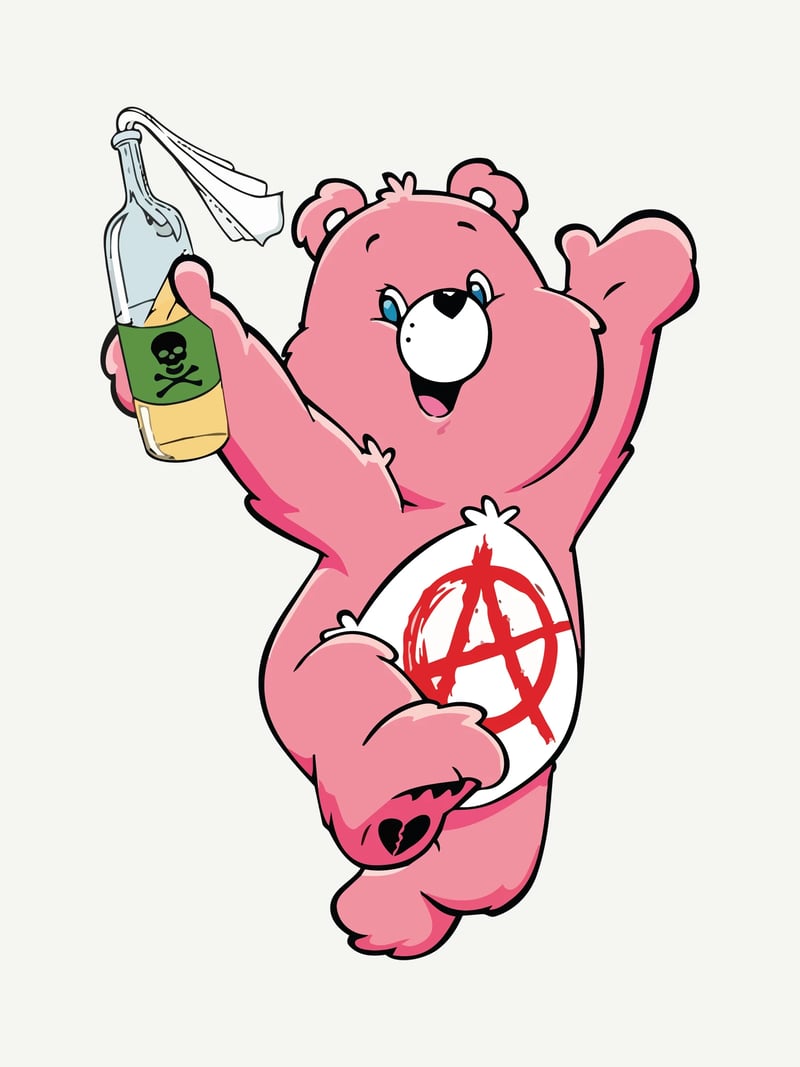 Anarchy baskısının kendisi, ürün üzerinde değil