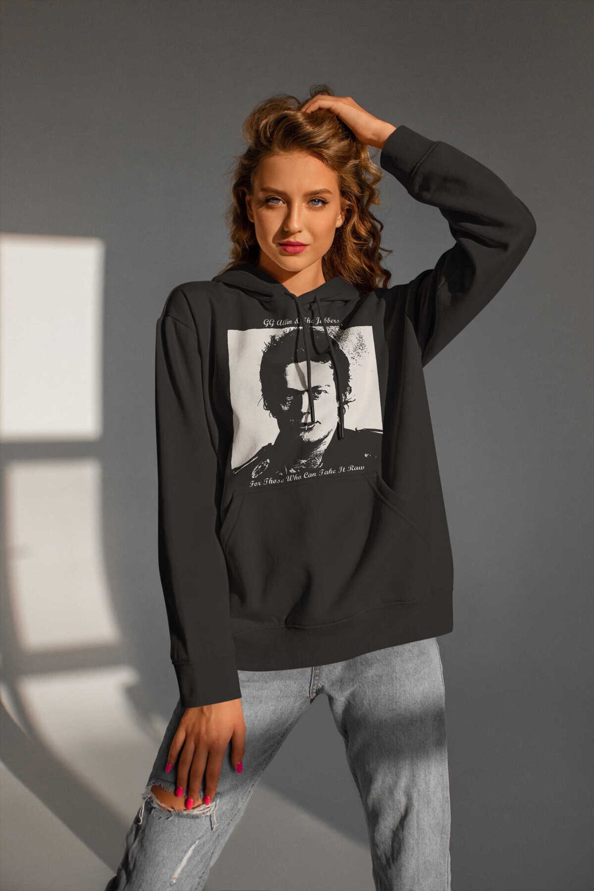 GG Allin Dijital Baskı Kapüşonlu Unisex Sweatshirt